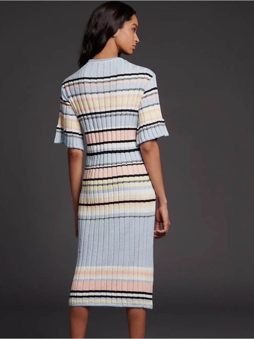 Anthropologie Maeve Roberta Striped Maxi Sweater Dress M